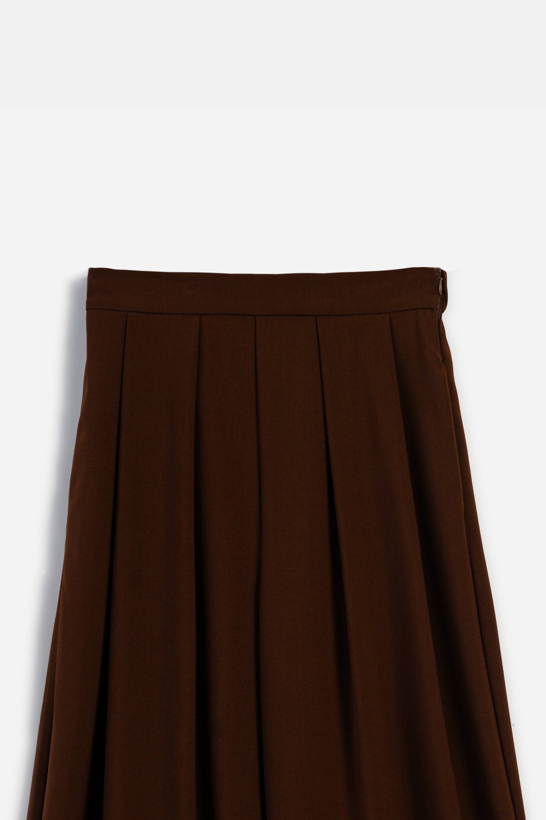 BROWN FLOW PLEATED PANTS