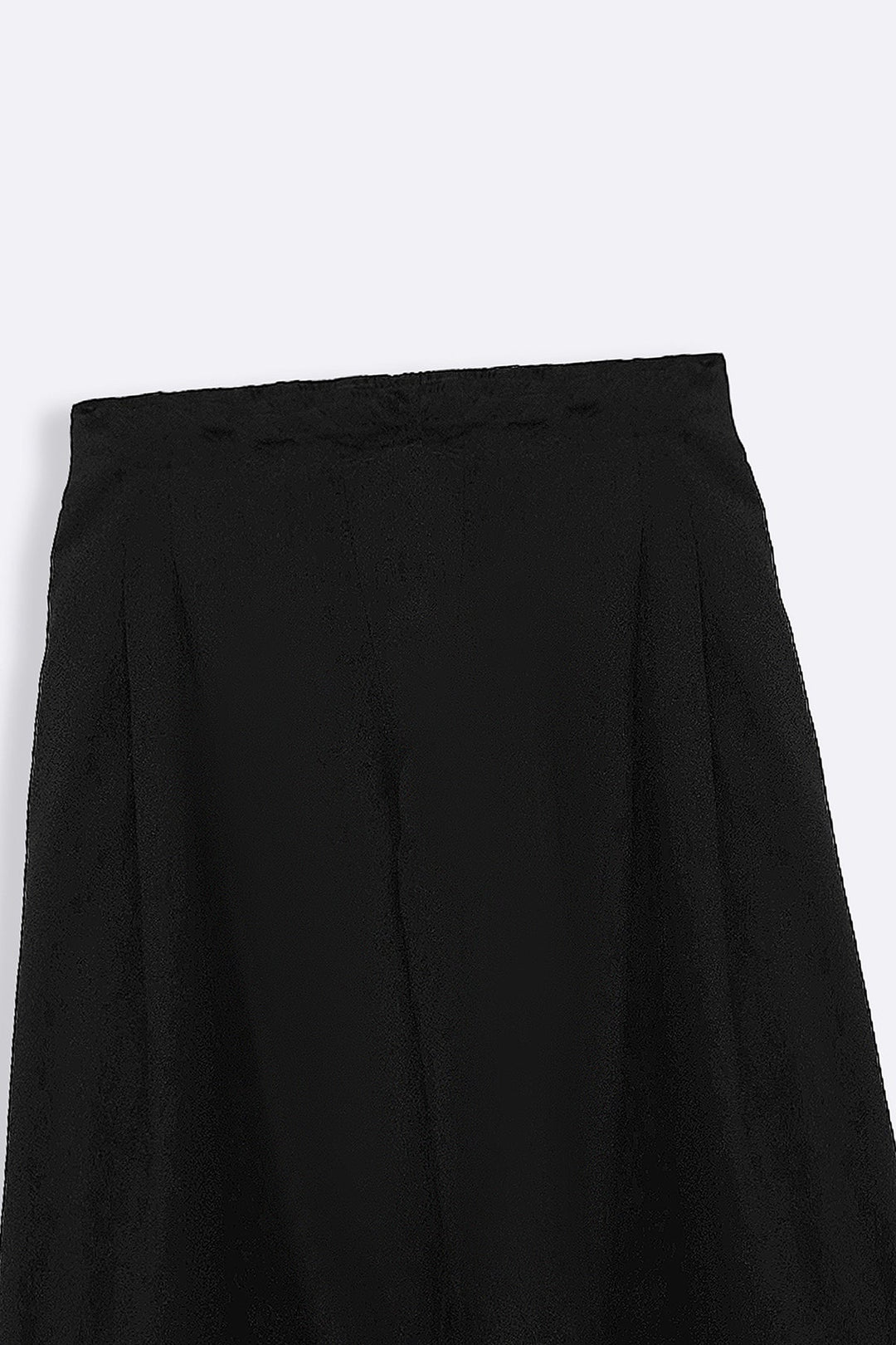 BLACK COTTON LINEN PLEAT PANTS