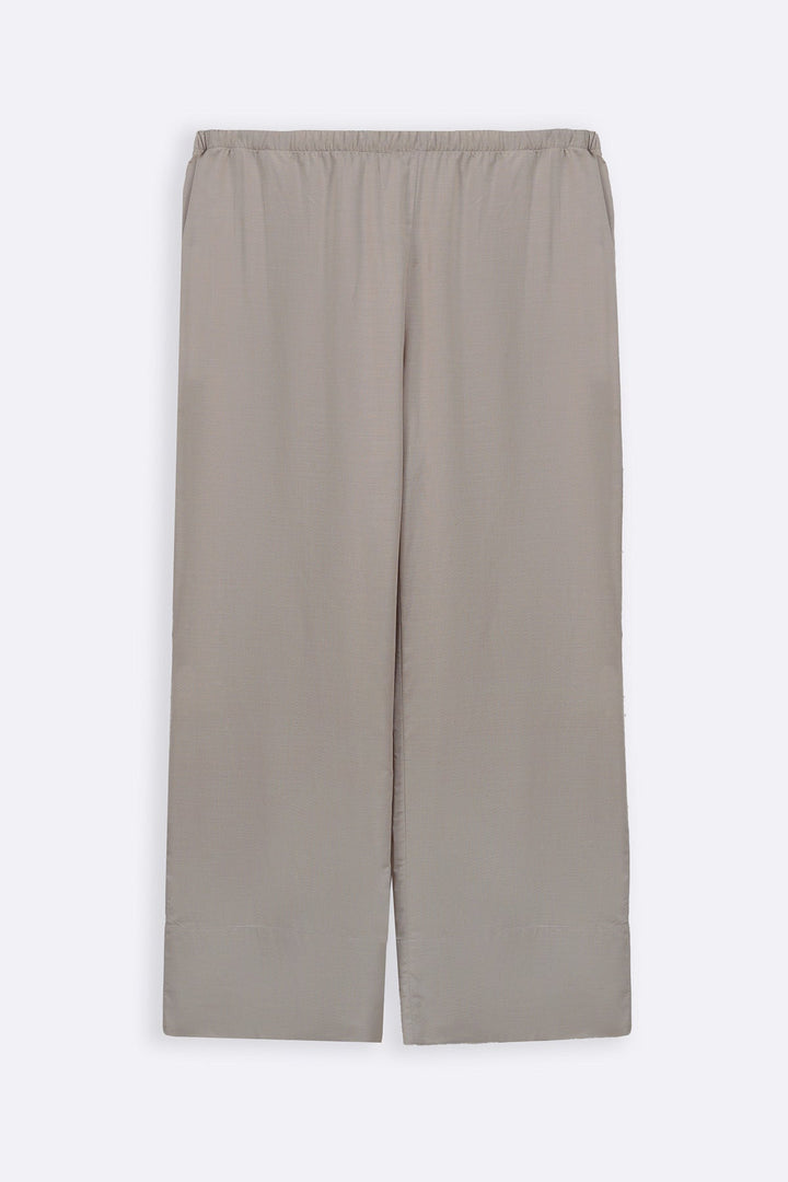 BEIGE EASY WIDE PANTS