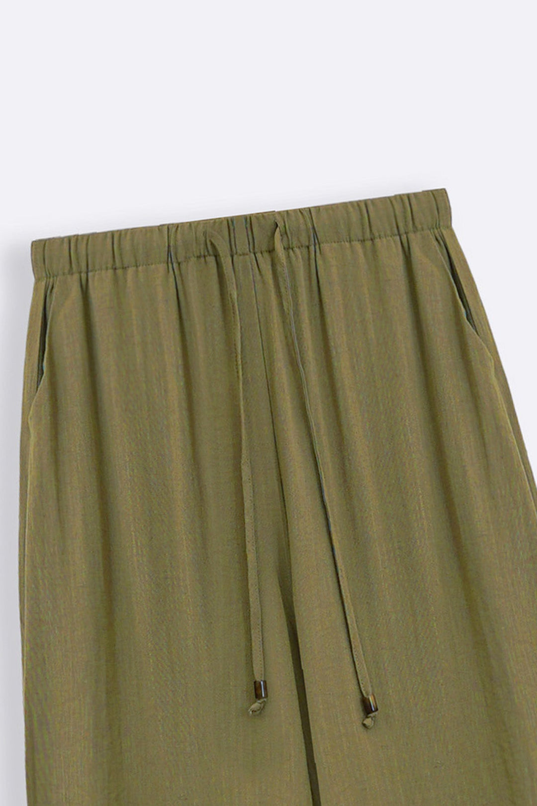 OLIVE CROPPED SAFARI PANTS