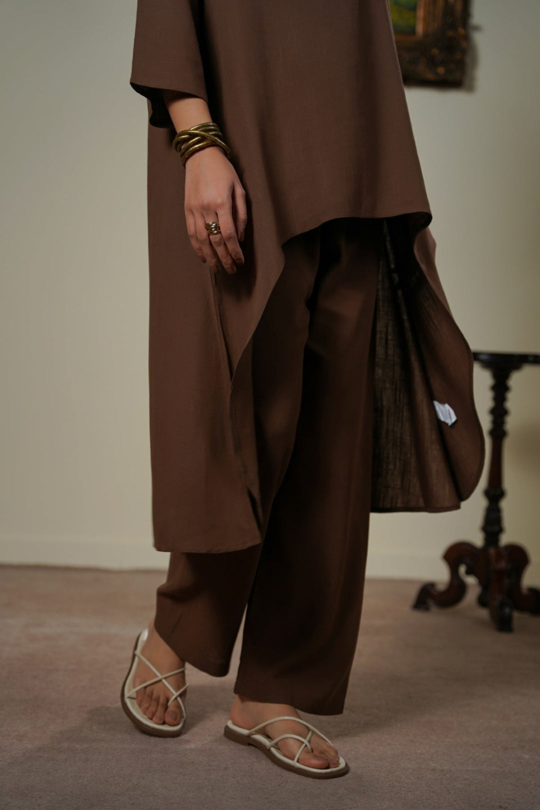 COFFEE EVERYDAY LINEN BLEND PANTS