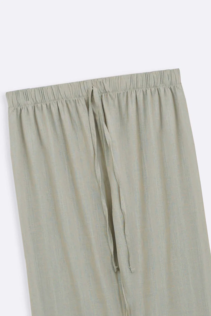 OAT WHITE EVERYDAY LINEN BLEND PANTS