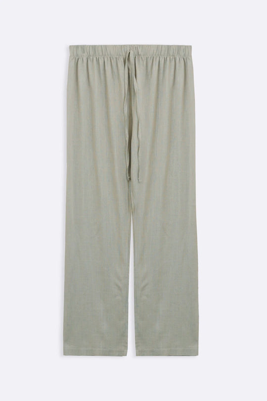 OAT WHITE EVERYDAY LINEN BLEND PANTS
