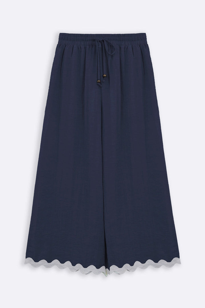 NAVY RIC RAC BREEZE CULOTTE