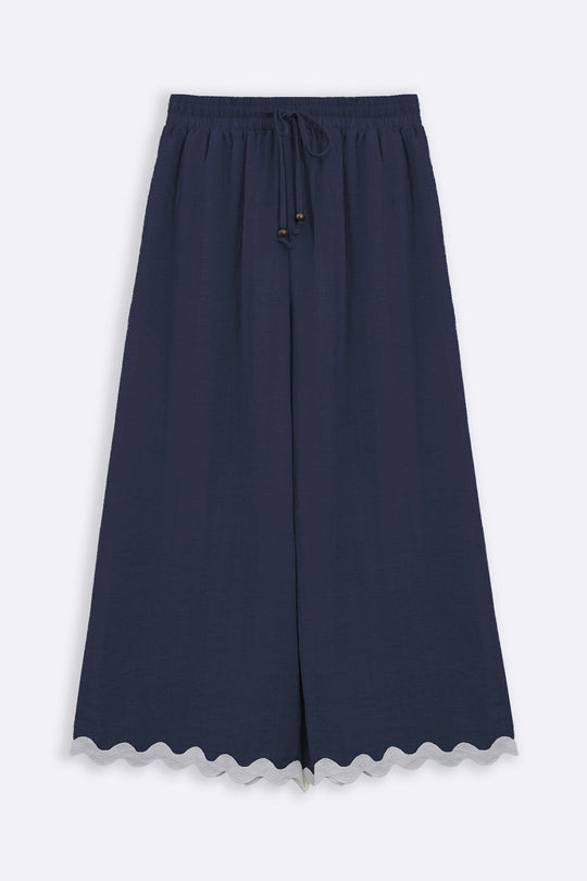 NAVY RIC RAC BREEZE CULOTTE