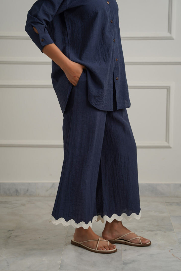 NAVY RIC RAC BREEZE CULOTTE