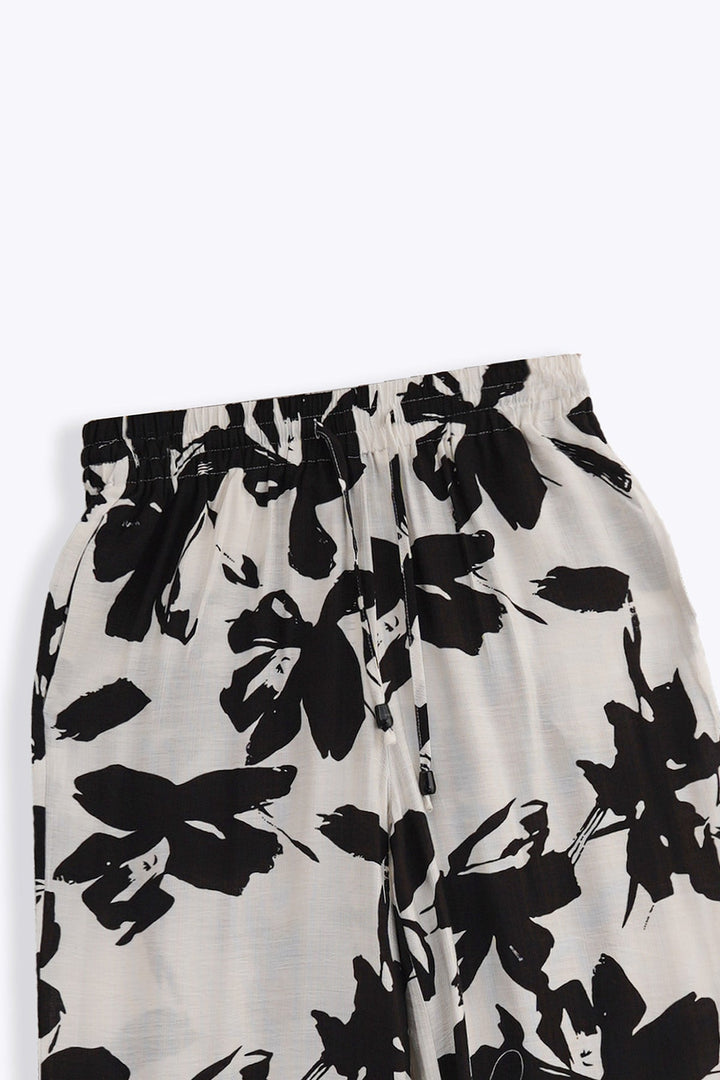BLACK ABSTRACT RESORT PANTS