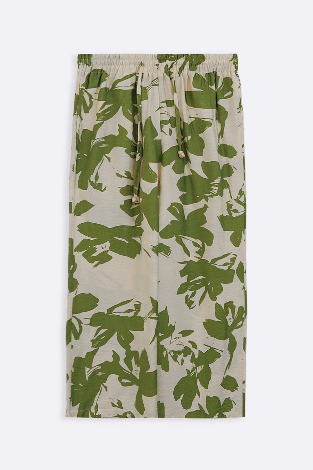 GREEN ABSTRACT RESORT PANTS