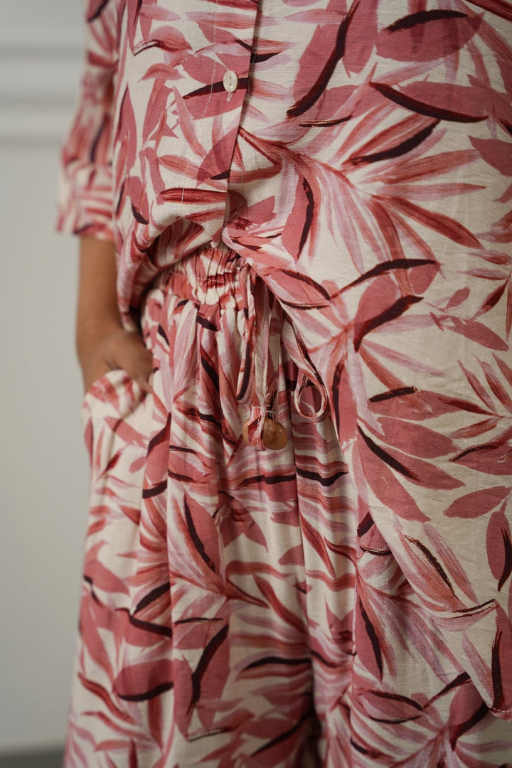 PINK BAMBOO CANOPY PANTS