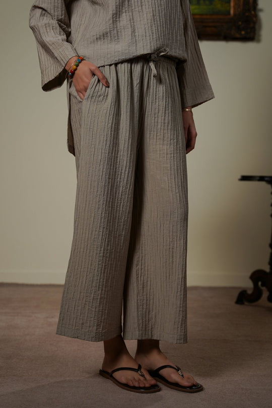 TAUPE SABLE EASY PANTS