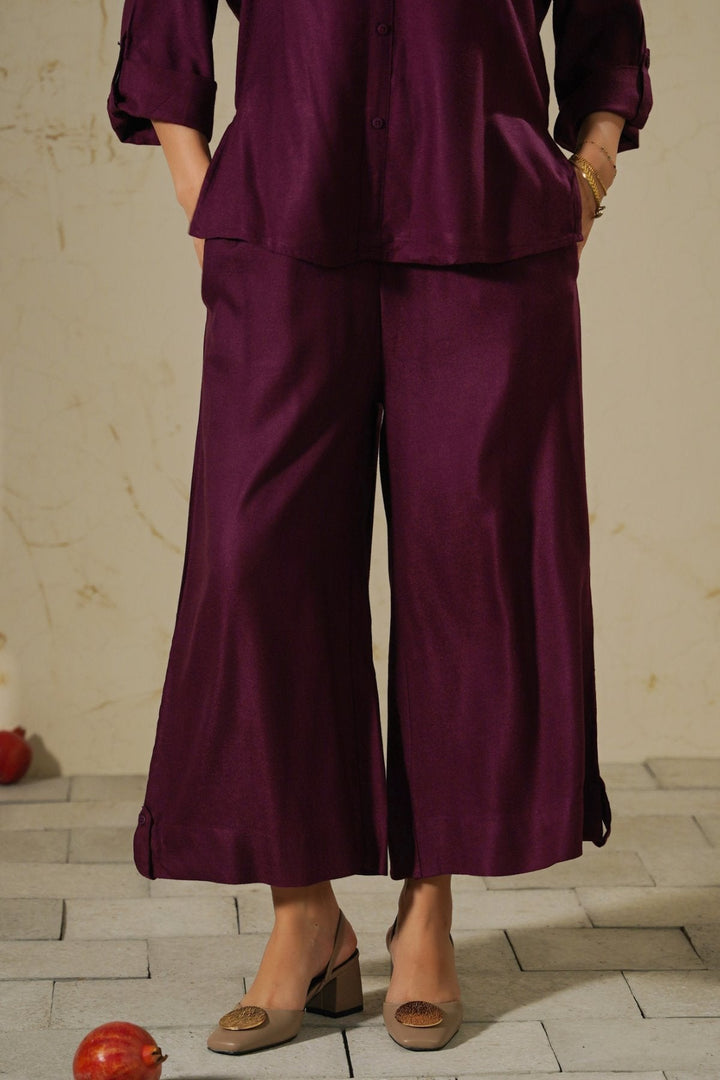 MAROON EASY BREEZE CULOTTES