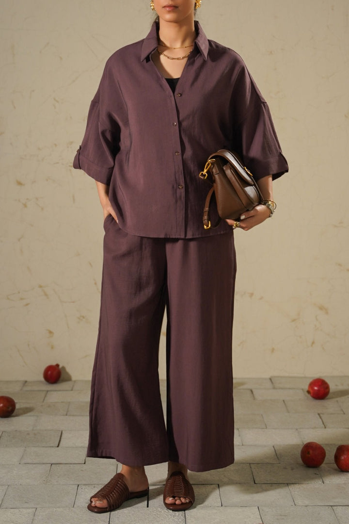 BEETROOT LYOCELL STONEWASH CULOTTES