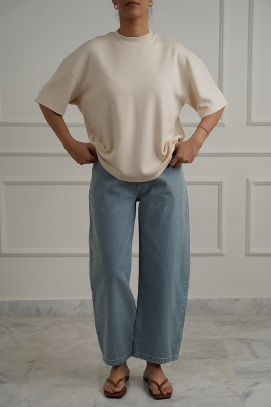 HIGH WAIST COCOON JEANS