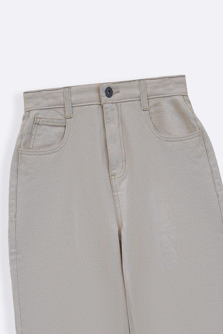 ECRU HIGH WAIST COCOON JEANS