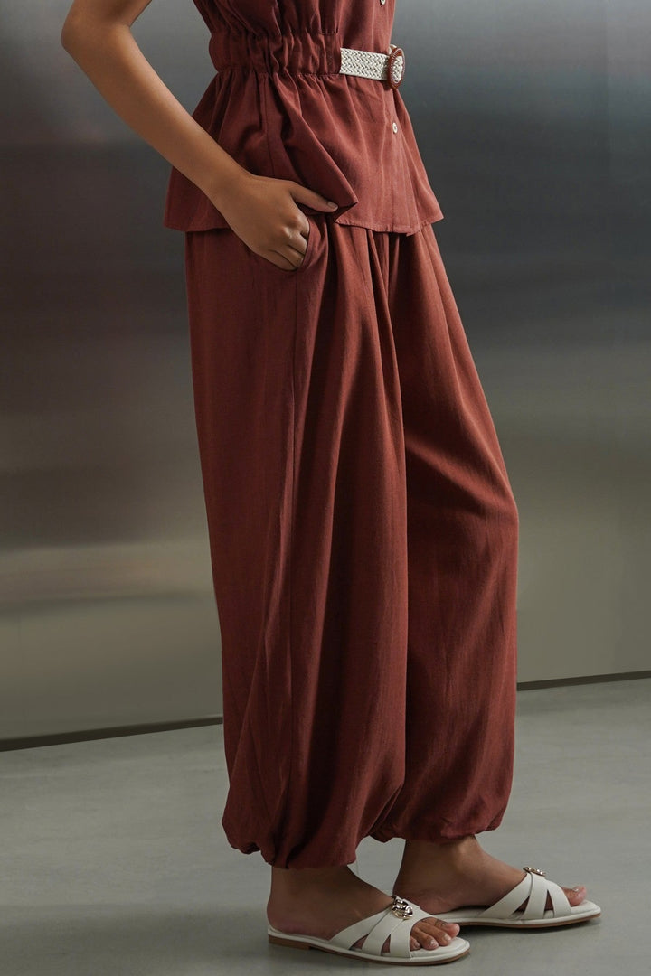 RUST SAFARI BALLOON PANTS