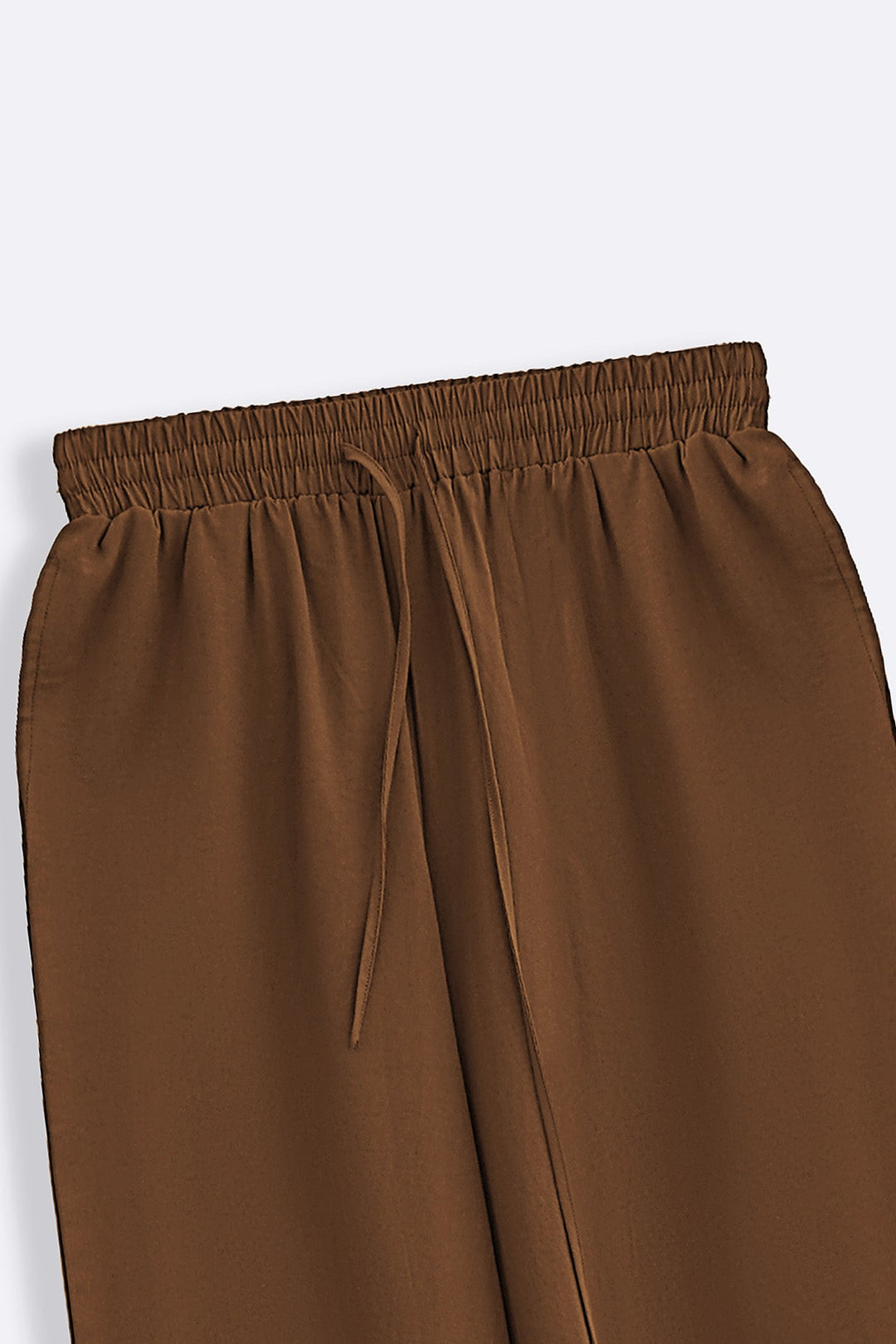 BROWN CASUAL COTTON MIX CULOTTES