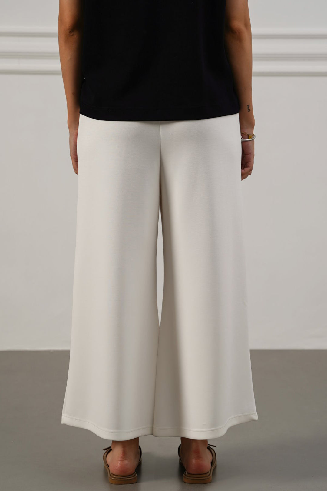 CROPPED WIDE-LEG PANTS