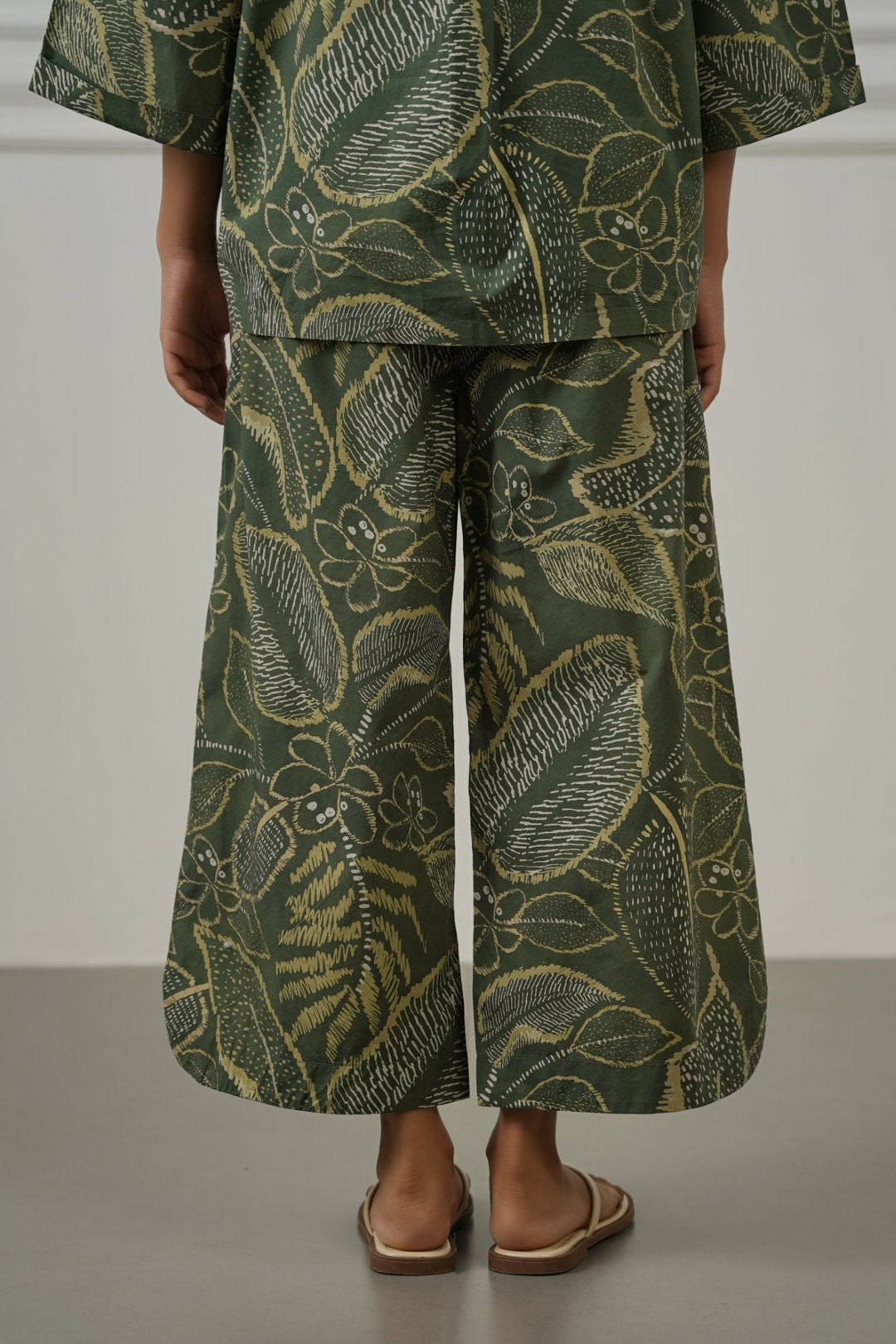 GREEN CURVED HEM AMAZONIA CULOTTES