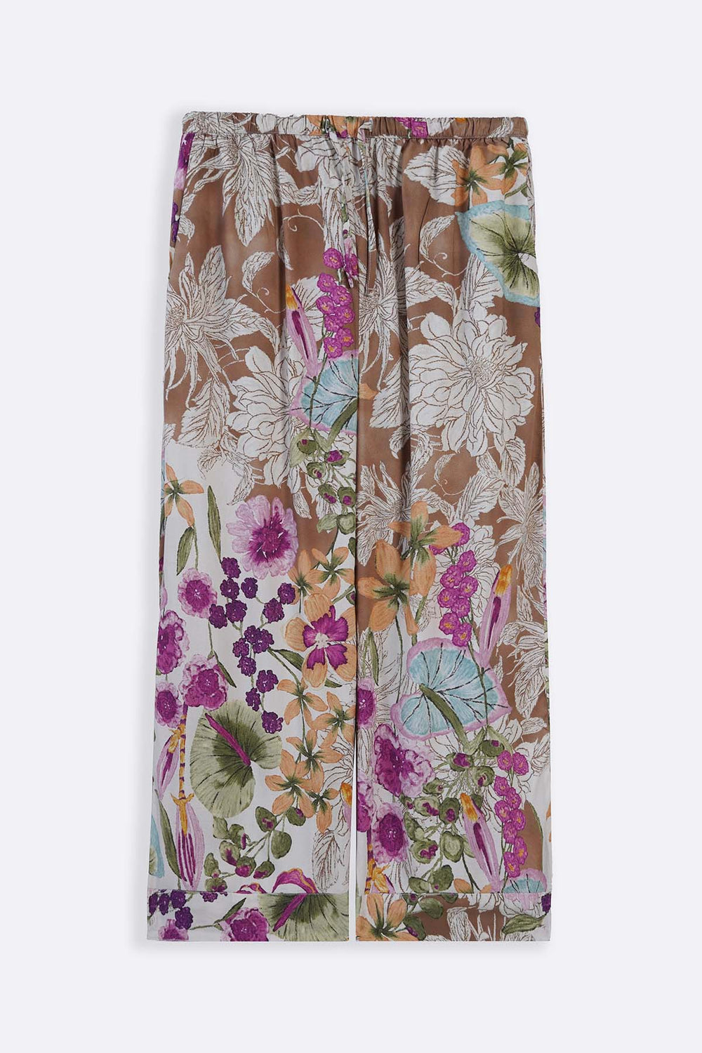 BEIGE GARDEN KALEIDOSCOPE PANTS