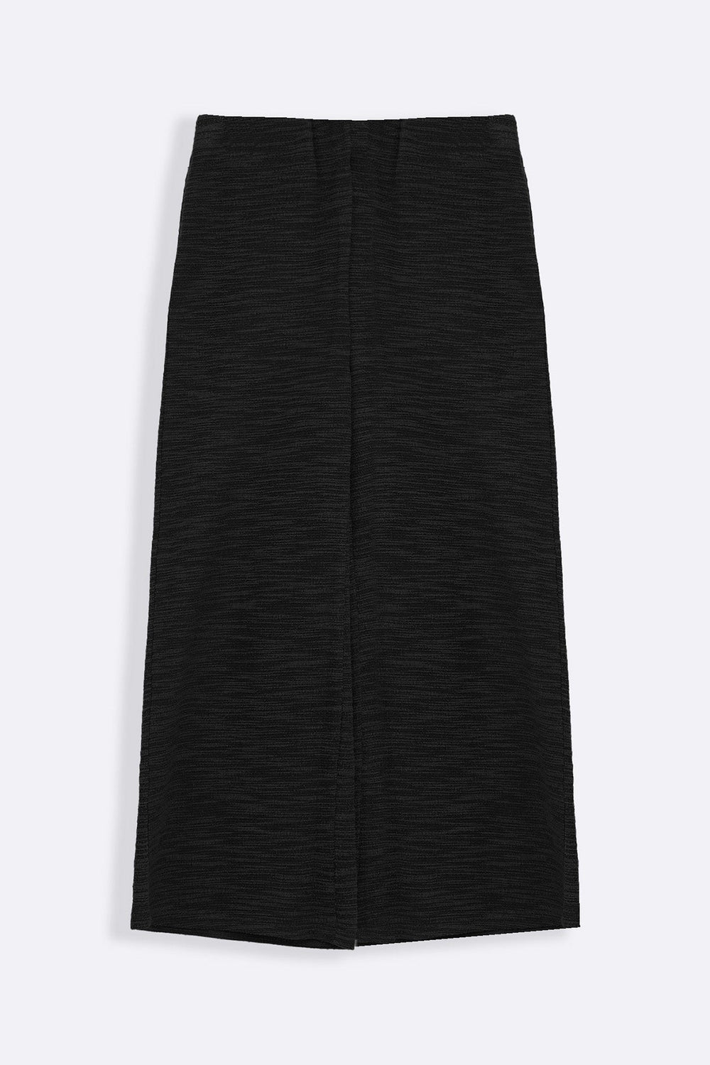 BLACK STRAIGHT TEXTURED PANTS