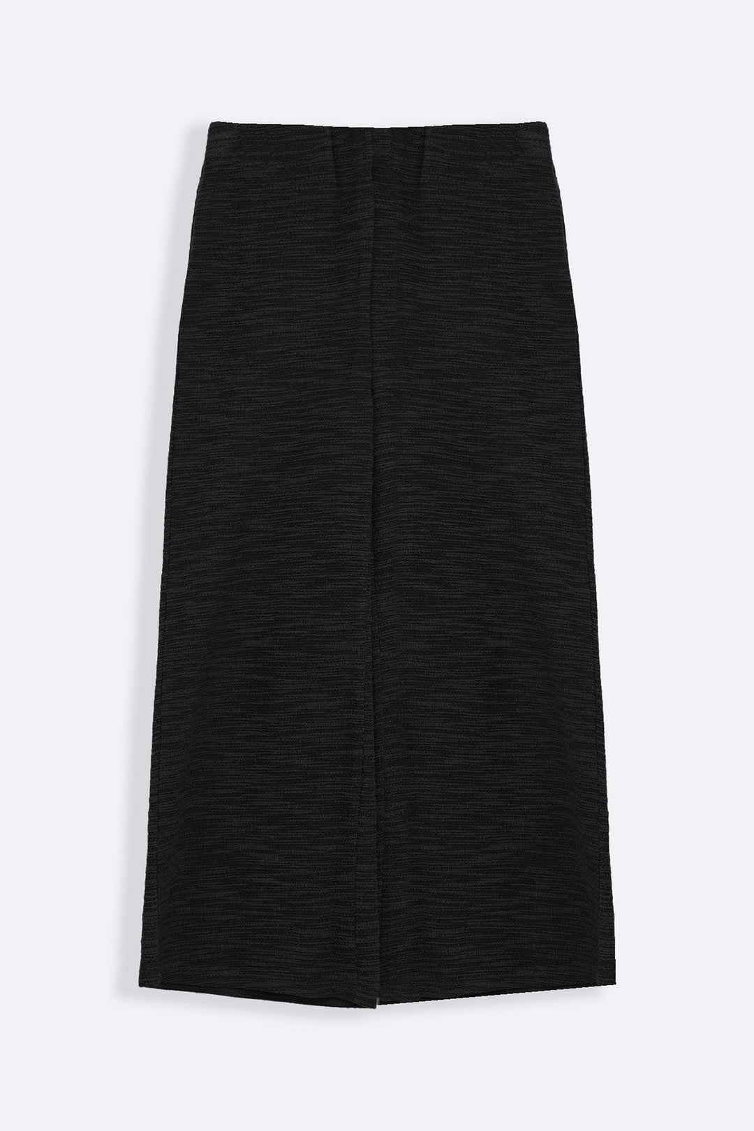 BLACK STRAIGHT TEXTURED PANTS