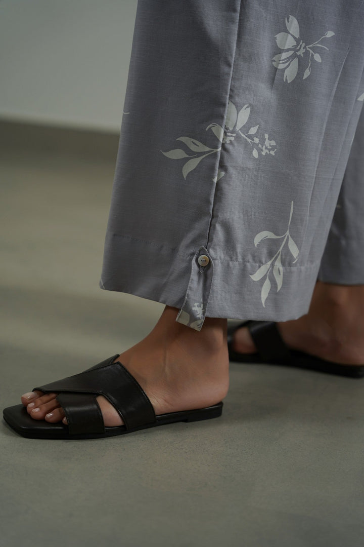 GREY PETAL IMPRINT CULOTTES