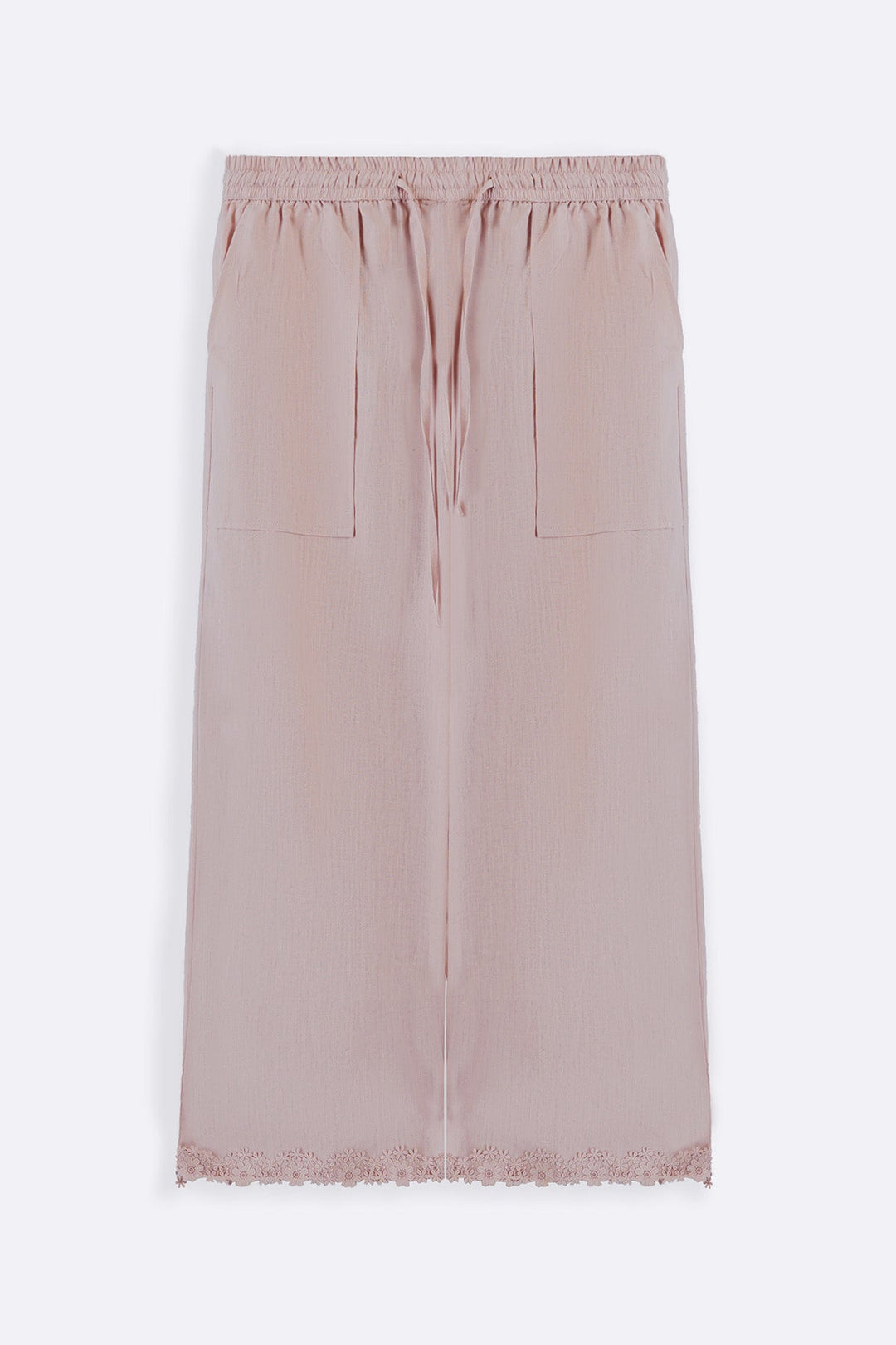 PINK LACE TRIM CULOTTE