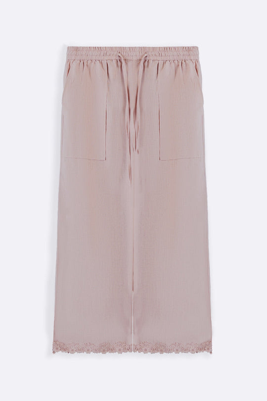 PINK LACE TRIM CULOTTE