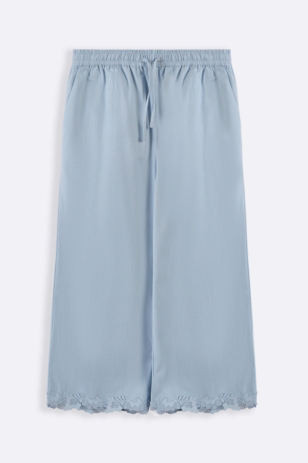 SKY BLUE LACE TRIM CULOTTE