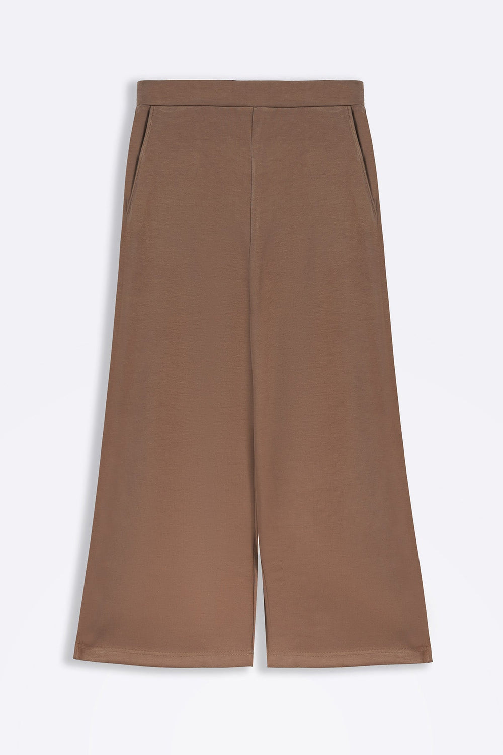 KHAKI COMFY WIDE TROUSERS