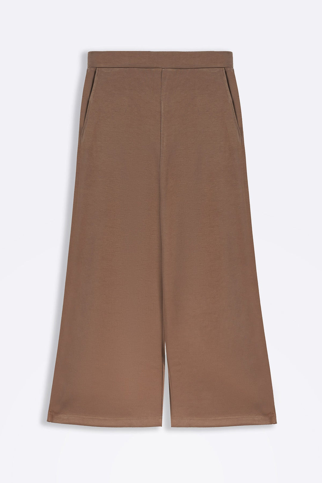 KHAKI COMFY WIDE TROUSERS