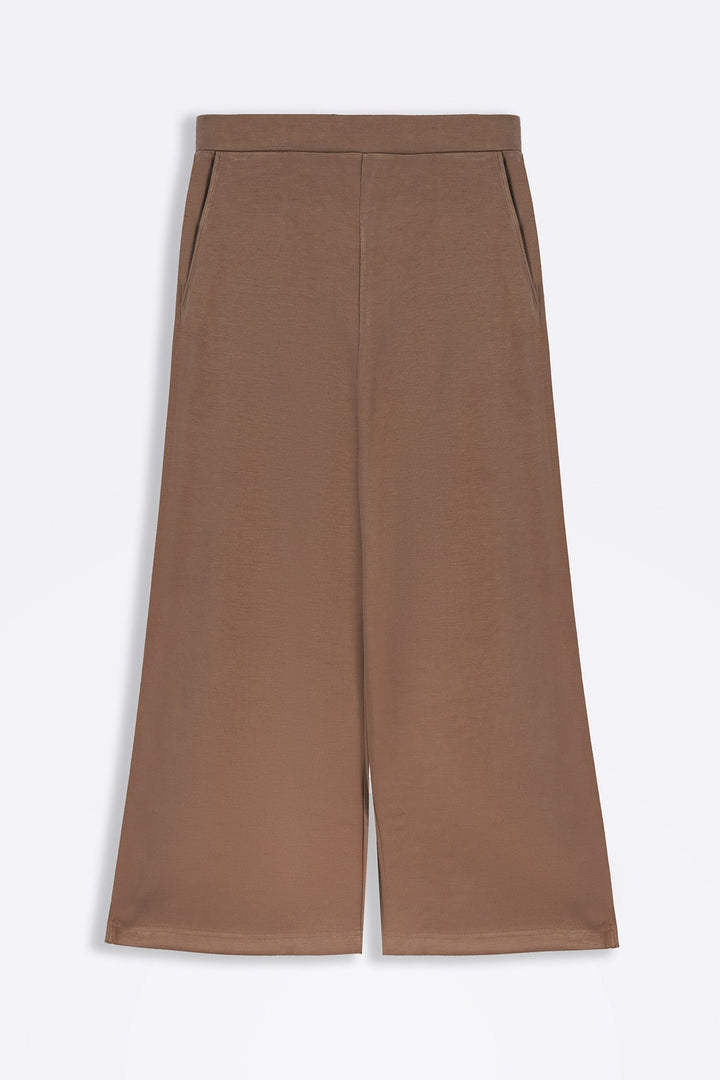 KHAKI COMFY WIDE TROUSERS