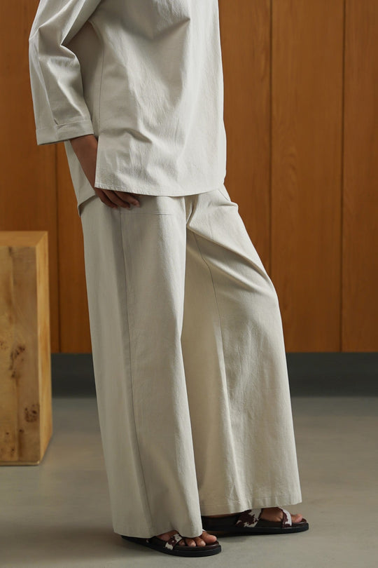 OATMEAL ORGANIC COTTON PANTS