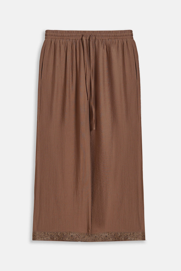 BROWN LACE TRIM CULOTTES