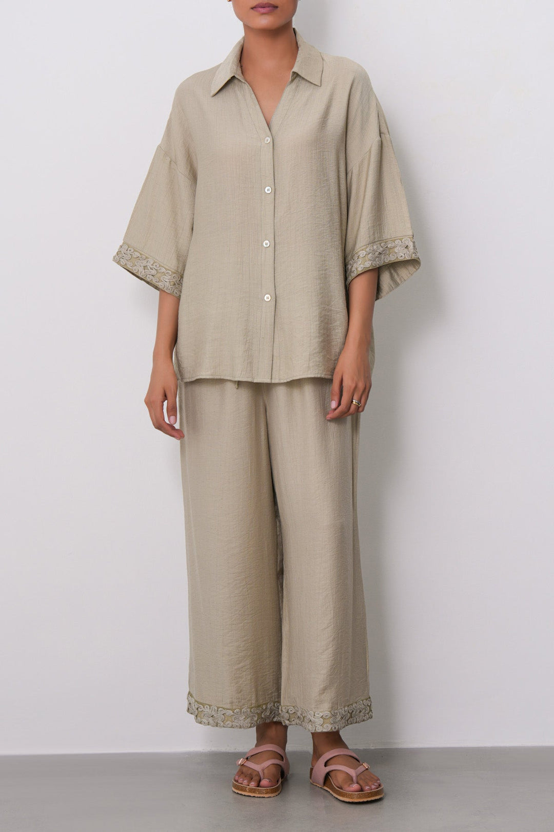 SAGE LACE TRIM CULOTTES