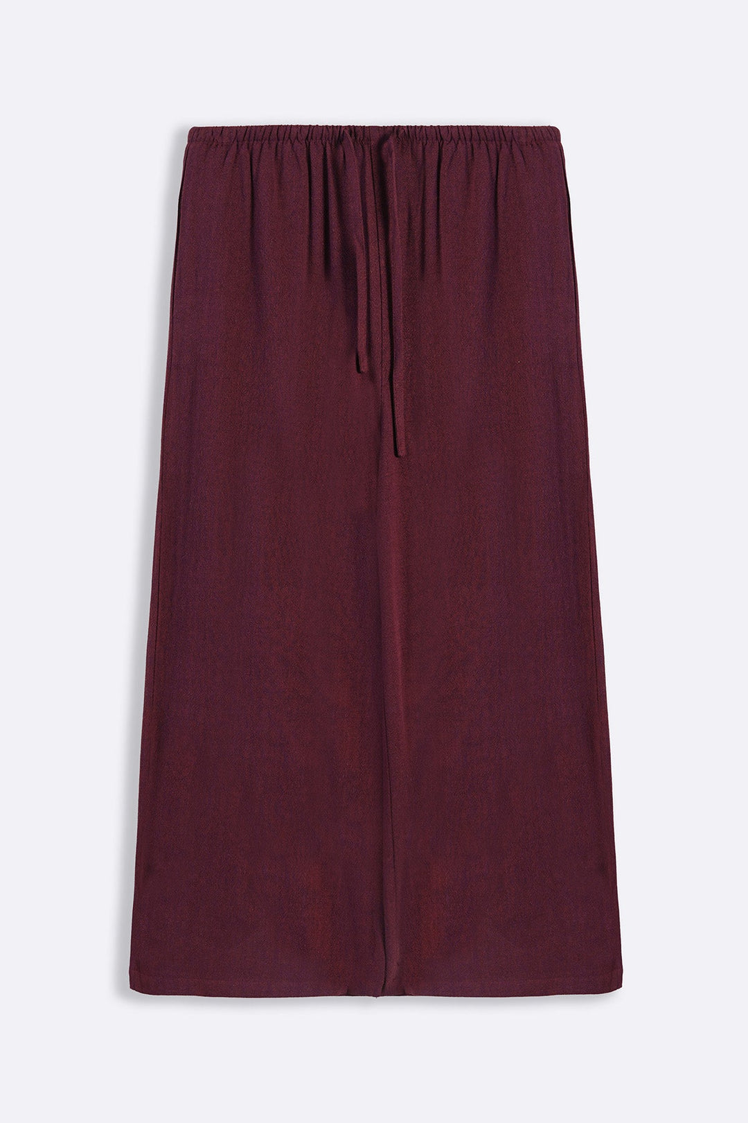 BURGUNDY SIGNATURE LINEN BLEND PANTS