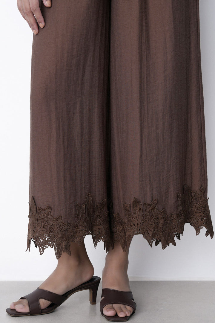 BROWN-SOFT LACE CULOTTES