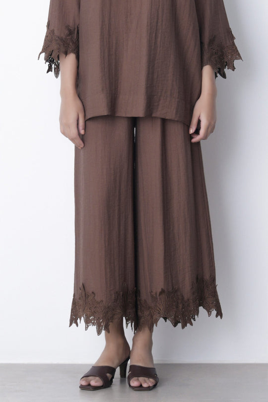 BROWN-SOFT LACE CULOTTES