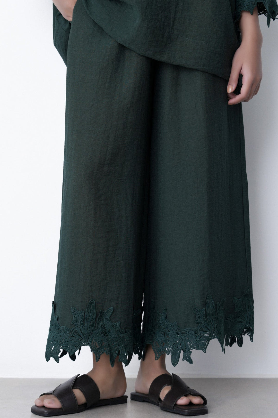 EMERALD GREEN-SOFT LACE CULOTTES
