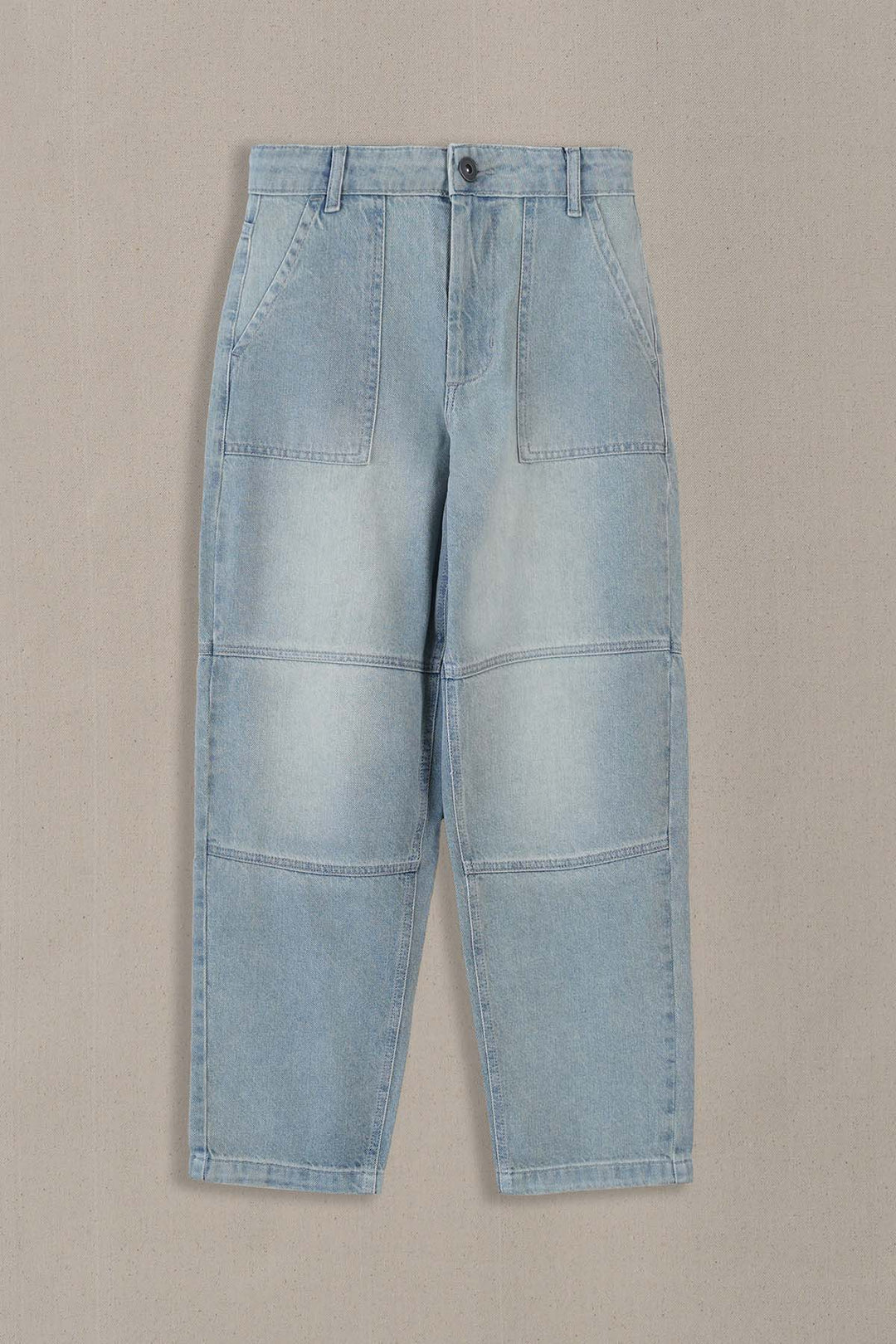 LIGHT BLUE PANEL SEAM JEANS