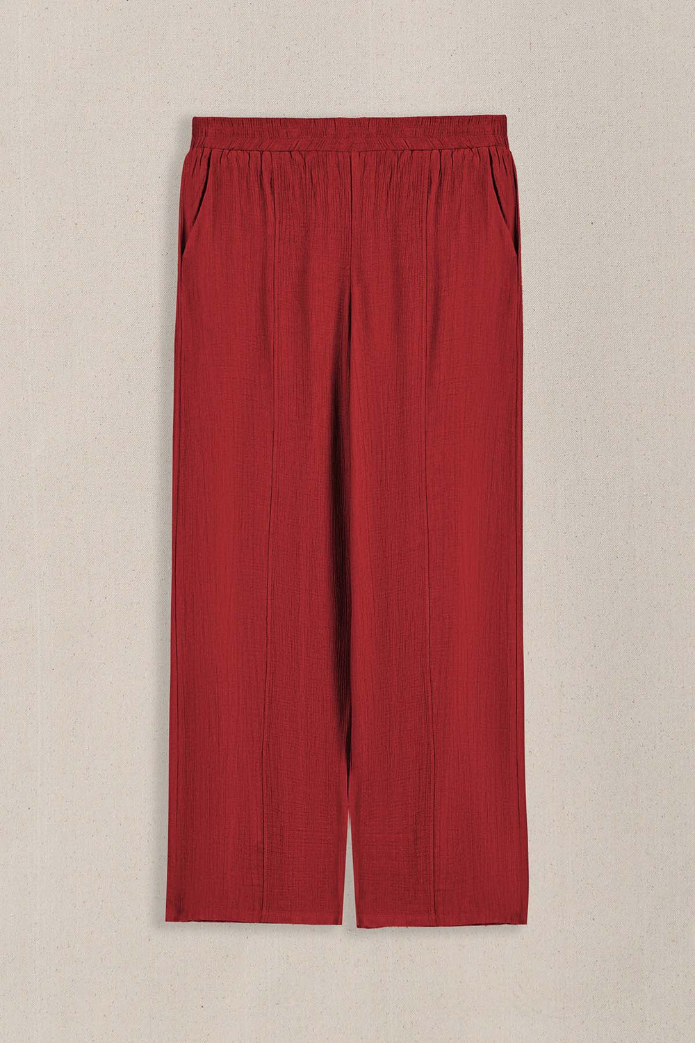 RED WILDFLOWER WIDE LEG PANTS