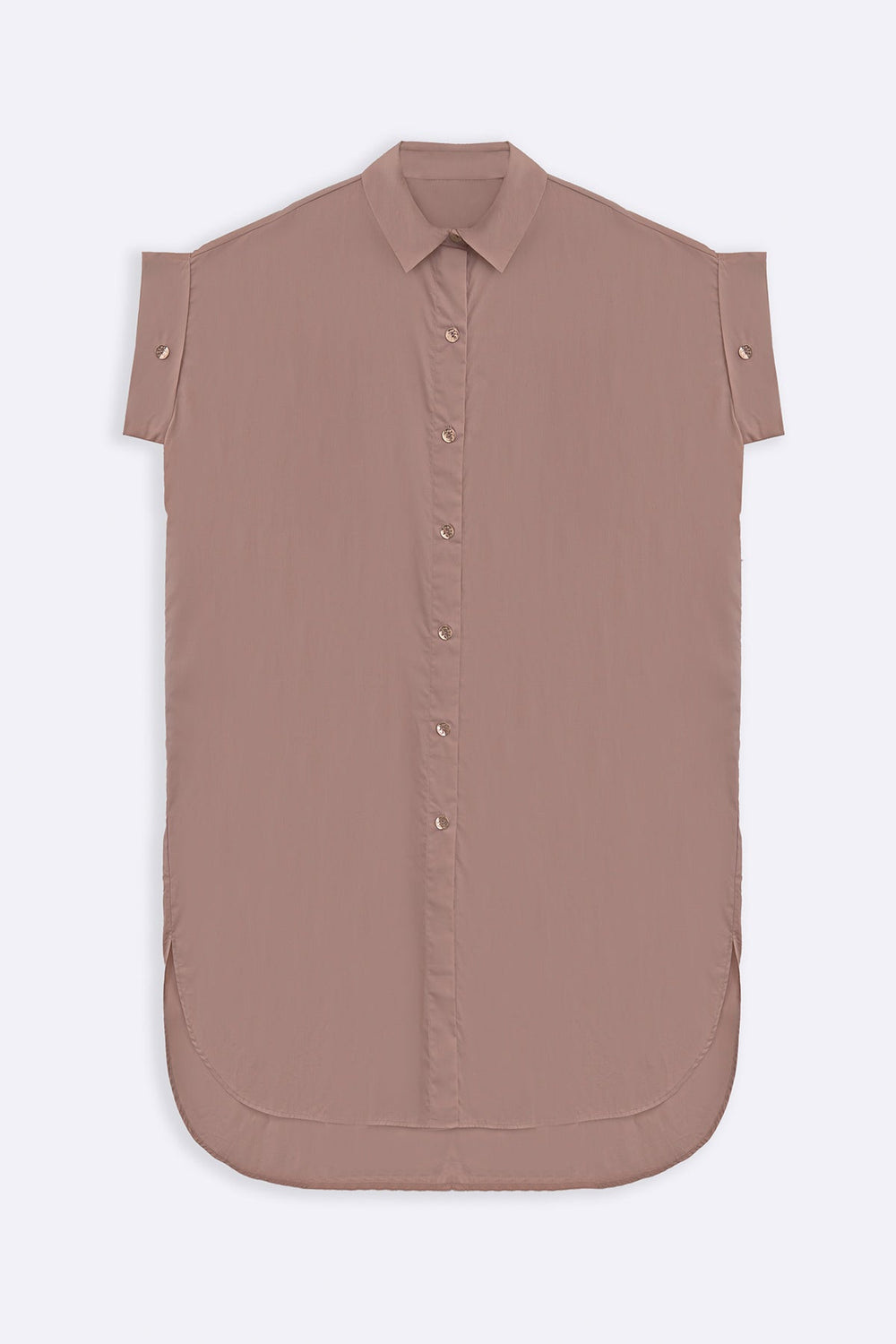 TEA PINK ONE SIZE COTTON SHIRT DRESS