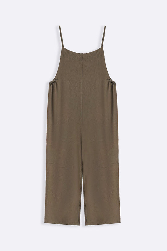 TAUPE EASY STRAP JUMPSUIT