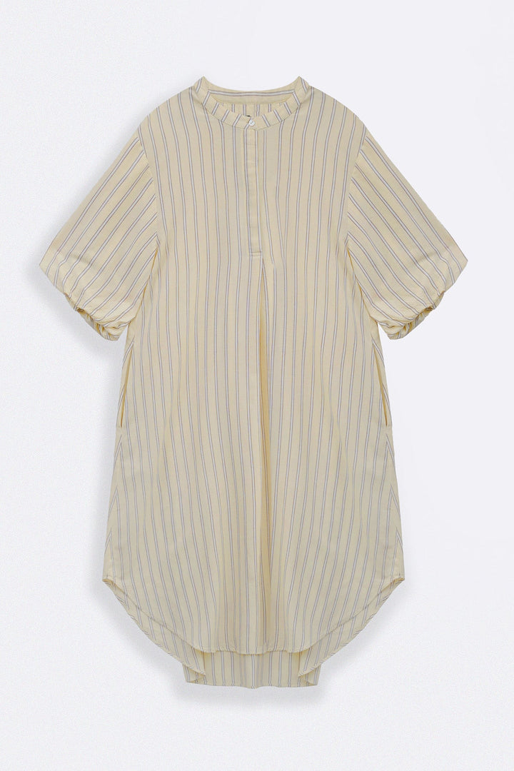 YELLOW LEMON LINE SUMMER DRESS