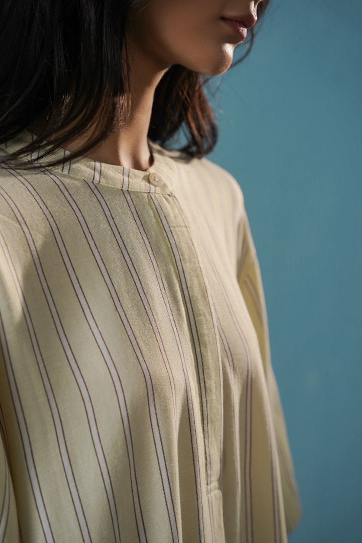 YELLOW LEMON LINE SUMMER DRESS