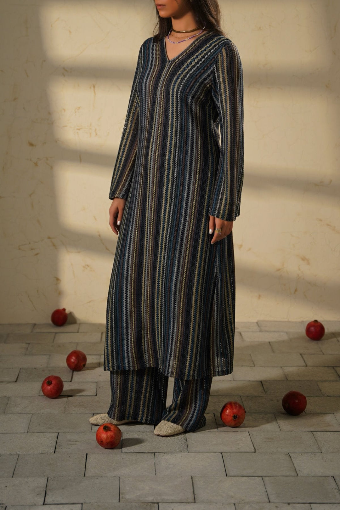 NAVY RESORT TUNIC WITH LINING