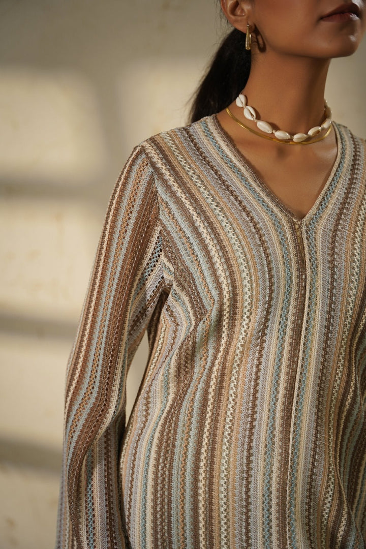 TAUPE RESORT TUNIC WITH LINING