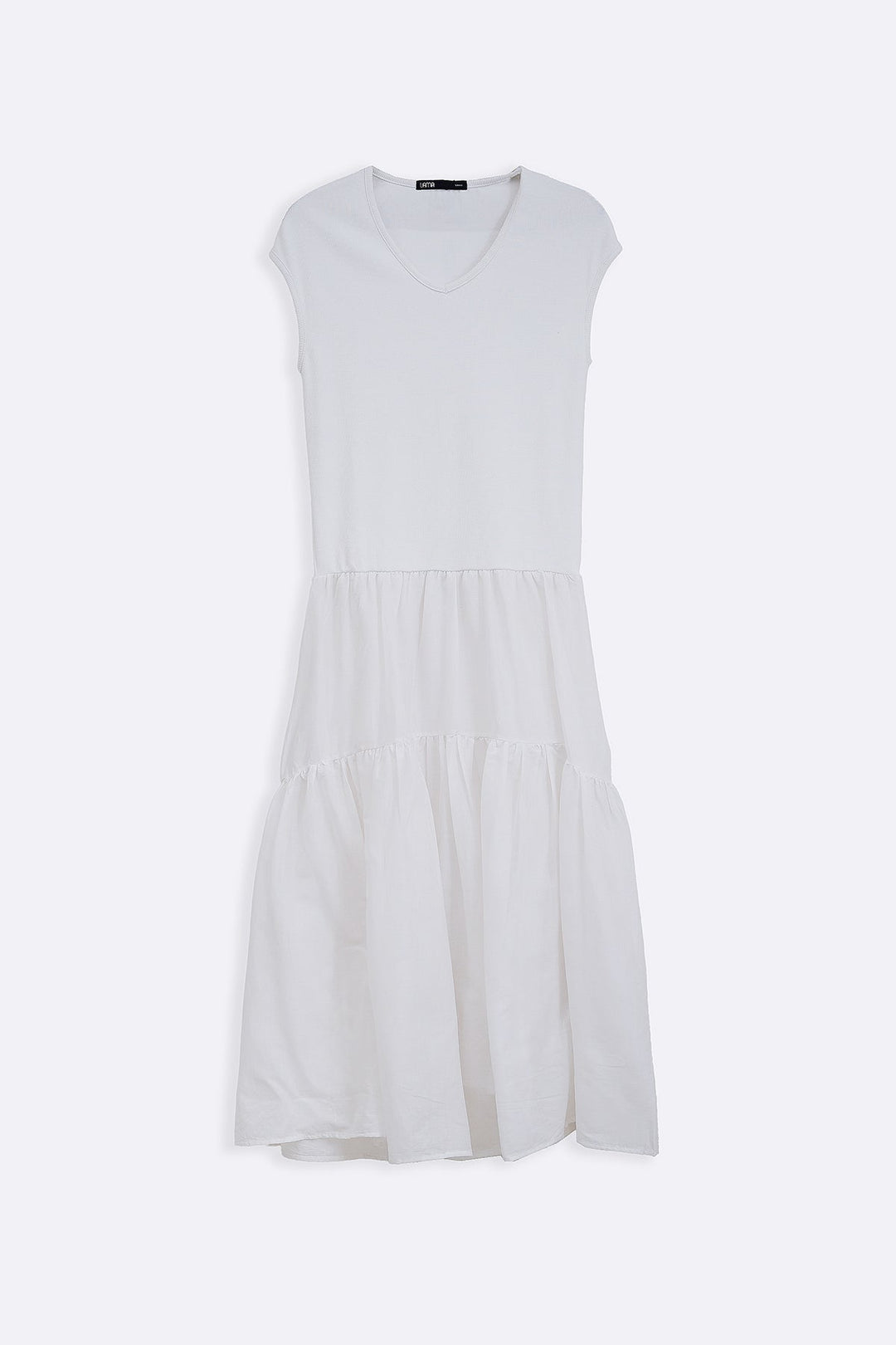 WHITE TIERED DRESS