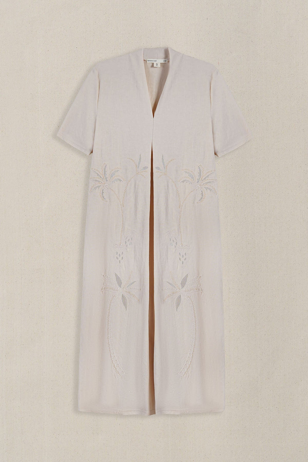 OFF WHITE KNIT EMBROIDERED DRESS