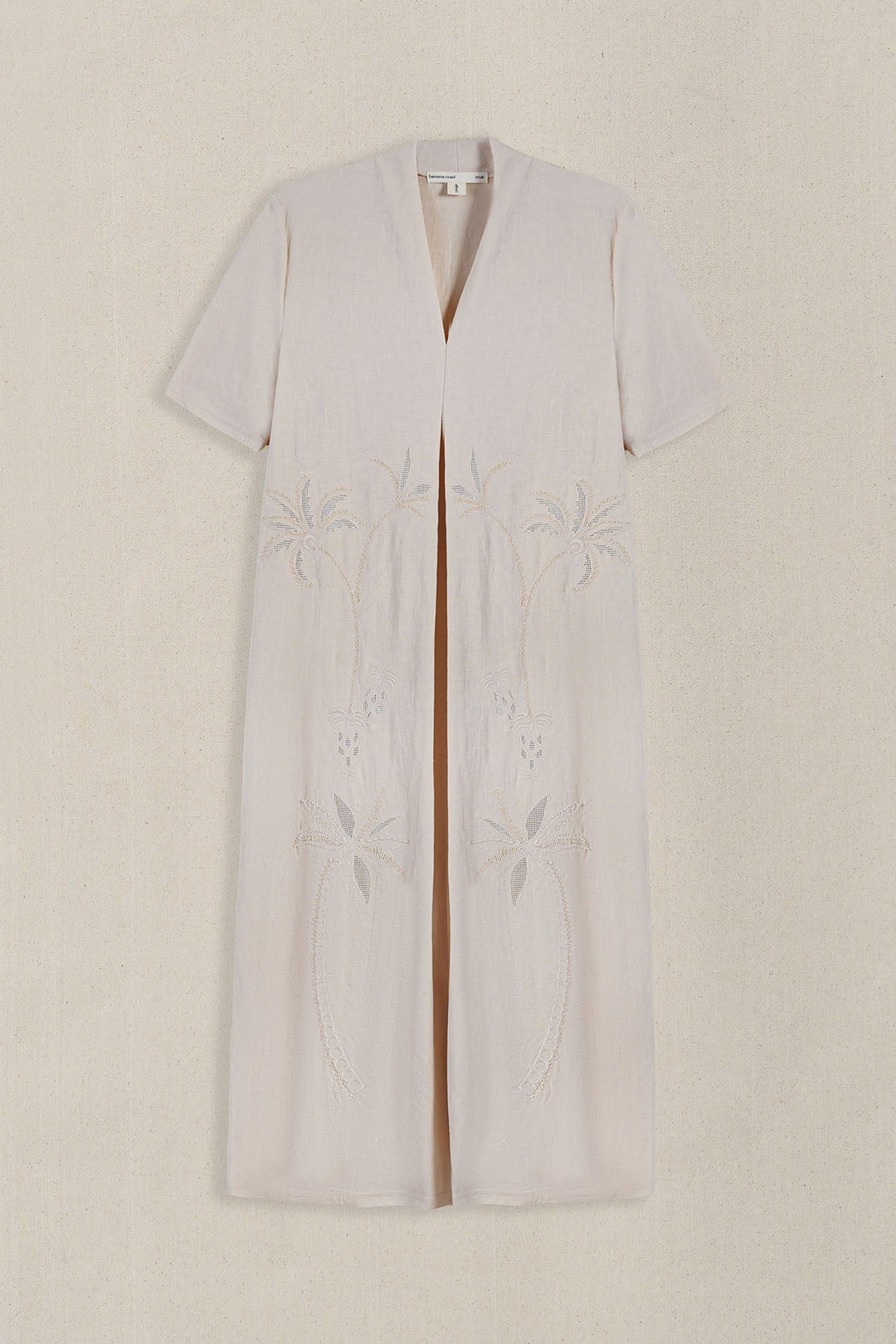 OFF WHITE KNIT EMBROIDERED DRESS